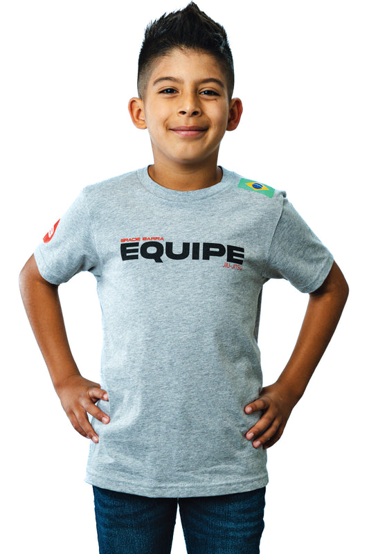 Camiseta Infantil Equipe- Cinza Mescla
